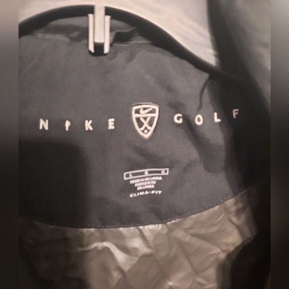Nike Golf Black Full Zip Jacket Windbreaker Sz L Zip Off Sleeves - Picture 2 of 4